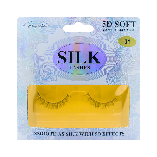 [6612505881455] 5D Silk Strip Lashes - 01 [S2508P07]