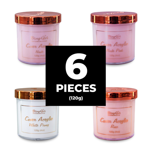 [6312001049808] Bling Girl Acrylic Powder 120G - 6 Piece Set [S09P10]