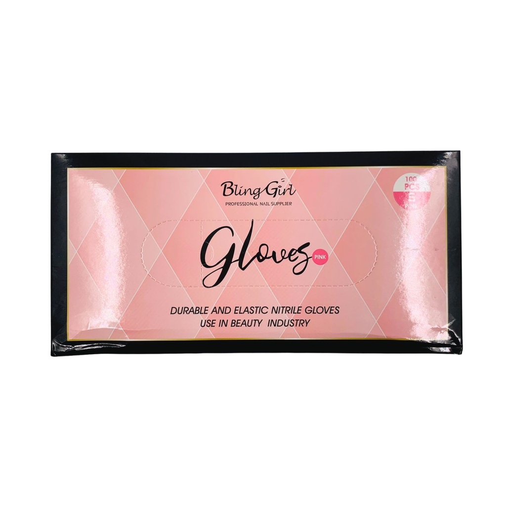 Bling Girl Durable and Elastic Nitrile Gloves 100pcs [ S11P32 ]