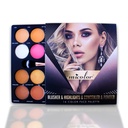 Micolor Blusher, Highlights, Concealer &amp; Powder 16 Color Face Palette [S2403P42]