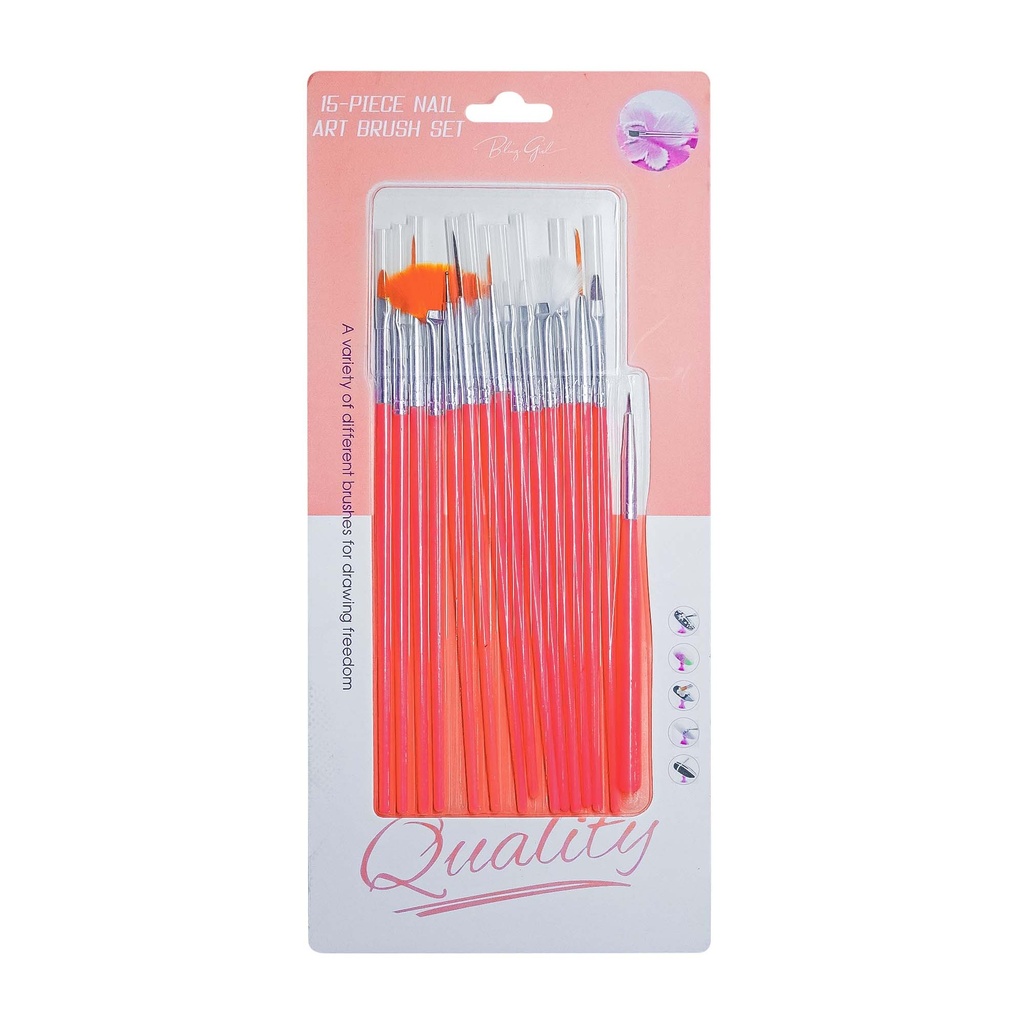 15-Piece Nail Art Brush Set [S2509P18]
