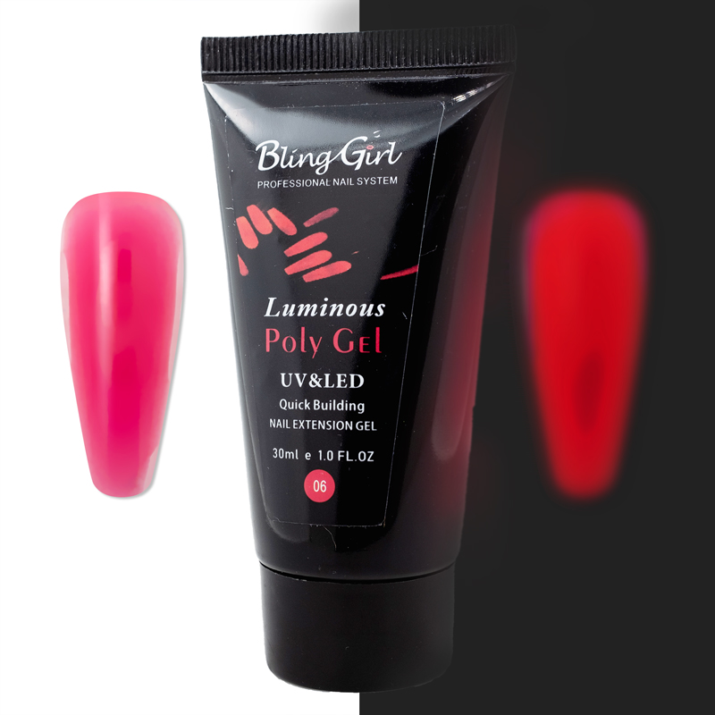 Bling Girl Luminous Poly Gel UV/LED Quick Building 30ml #001 [2047]