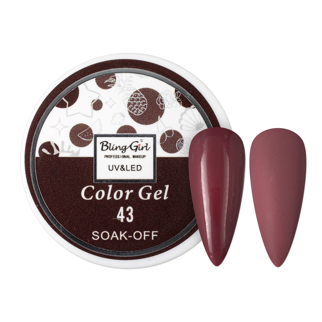 Bling Girl UV &amp; LED 2 IN 1 Colour and Art Gel Soak-Off #043 [1459]