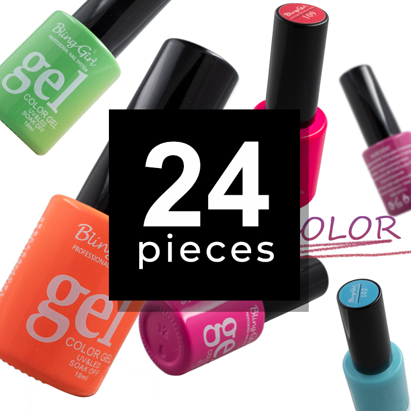 Bling Girl Gel Smalto Soak Off UV/LED 10ml*24pieces - GET 26 FREE [1288]