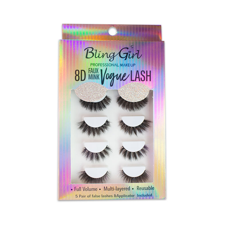 Blinggirl 8D FAUX MINK  Make up  Vogue lash 5 Pairs [ R2311P31 ]