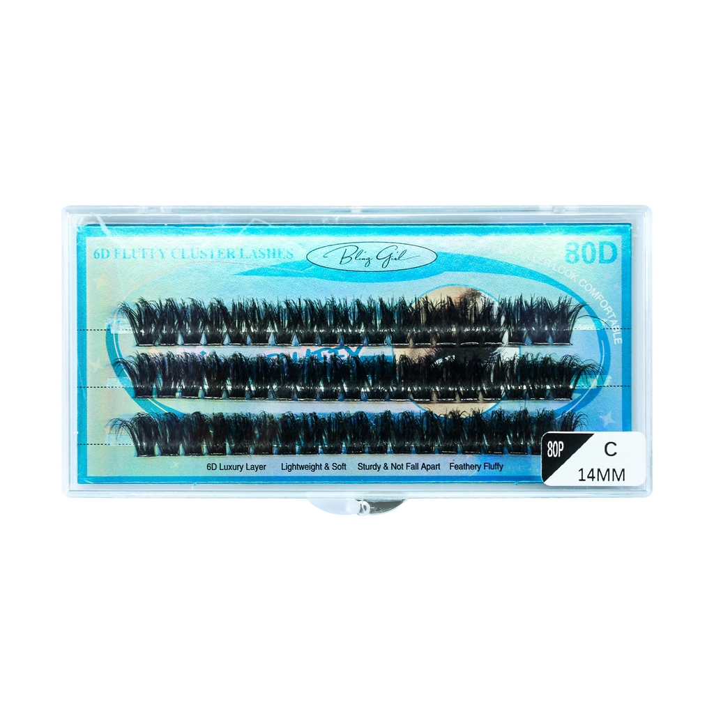 80D Cluster Lashes 14mm-C [S2410P06]