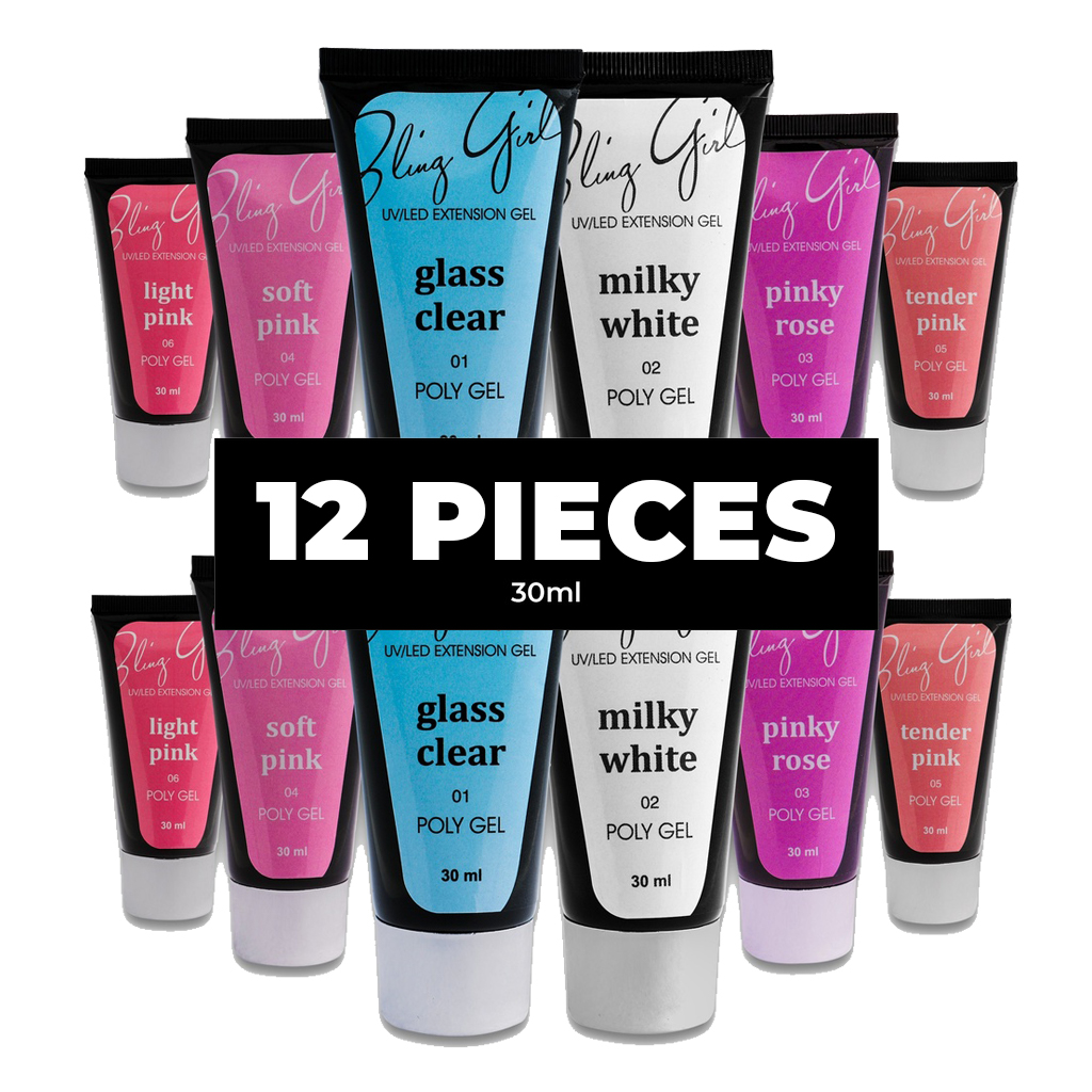 Poly Gel Set 30ml*12pieces - GET 12 FREE [4850]