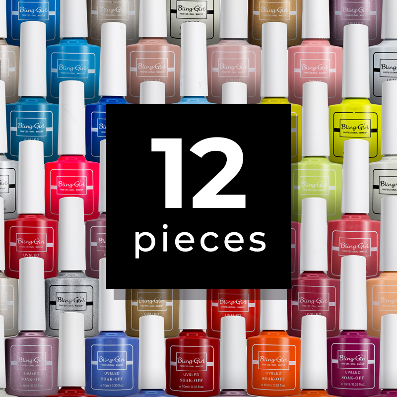 Colour Last Soak Off Gel Polish UV/LED Set 10ml*12Pieces [1228]