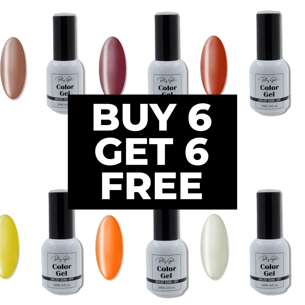 Color Gel UV/LED SOAK-OFF 6 Piece - GET 6 FREE