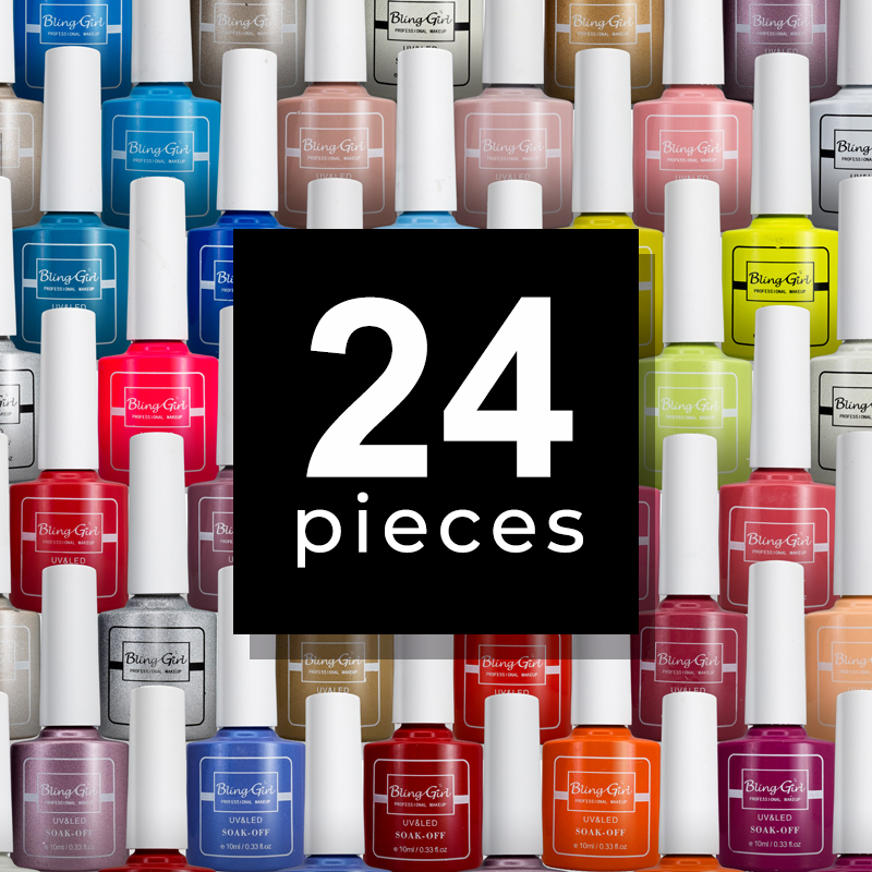 Colour Last Soak Off Gel Polish UV/LED Set 10ml*24Pieces - GET 30 FREE [1228]