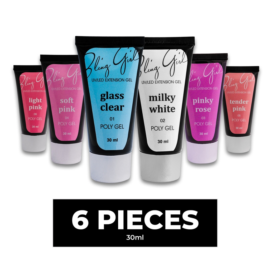 Poly Gel Set 30ml*6pieces - BUY ONE GET 6 FREE [4850]