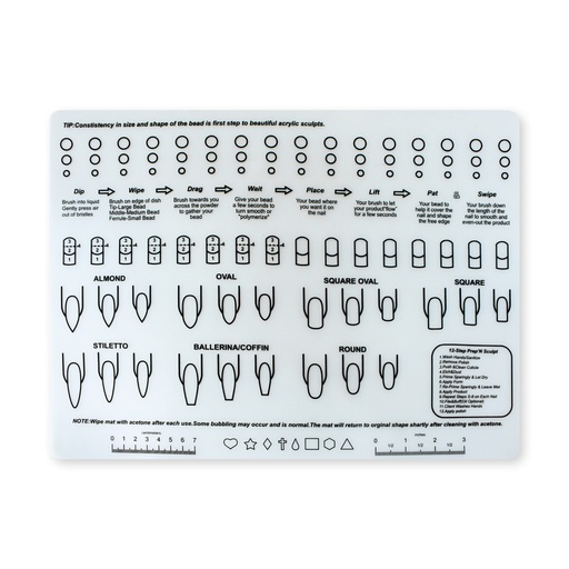 [6372407016811] Manicure Nail Practice Sheet [S2409P25]