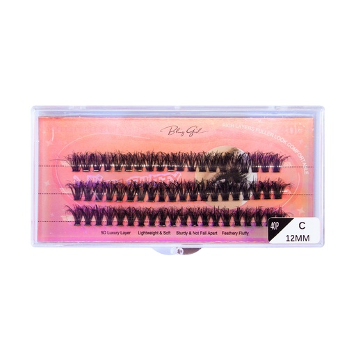 [6612477816820] 40D Cluster Lashes 12mm-C [S2409P42]