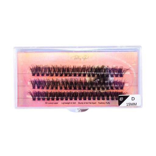 [6612477816820] 40D Cluster Lashes 15mm-D [S2409P42]