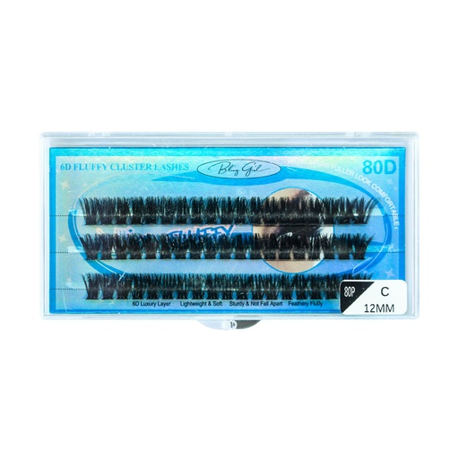 [6612477818015] 80D Cluster Lashes 12mm-C [S2410P06]