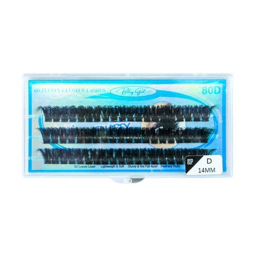 [6612477818015] 80D Cluster Lashes 14mm-D [S2410P06]