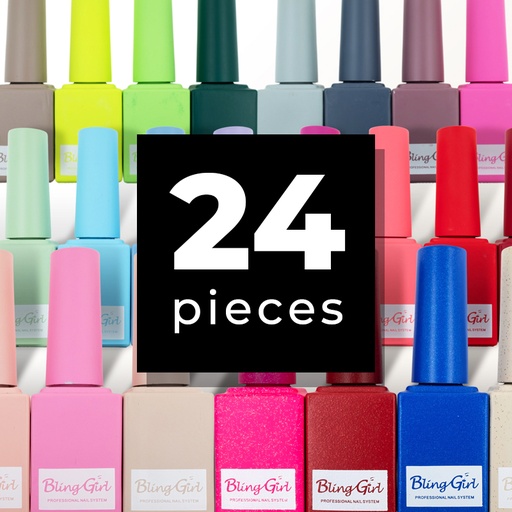 Miracle Soak Off UV/LED Nail Polish Set 15ml*24pieces [2120]