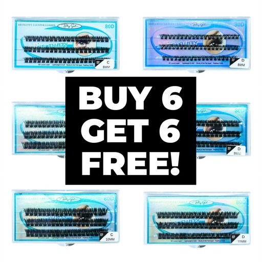 80D Cluster Lashes 10mm-D [S2410P06] - GET 6 FREE