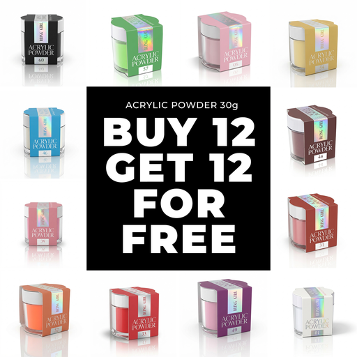 BG New Acrylic Powder 30g*12 Piece - Get 12 Free