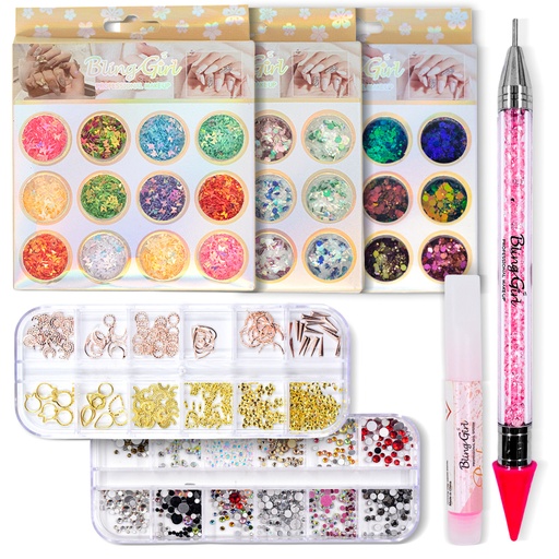 Bling Girl Nail Art Begianner Set [5802]