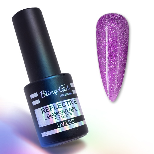 [6342106923574] Bling Girl Reflective Diamond Gel Soak Off UV/LED 10ml #017 [8278]