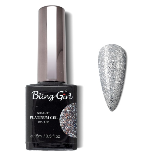 [6341907570567] Bling Girl Glamorous Platinum Gel 15ml #031 [3142]