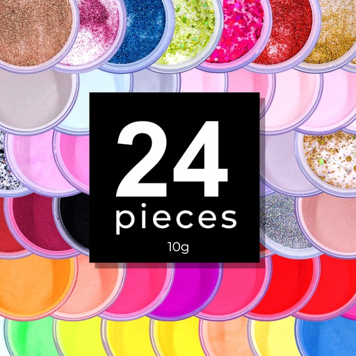 [6311908271206] Bling Girl Rose Gold Acrylic Powder Set 10g*24pieces [6029] BUY 24 GET 24 FREE