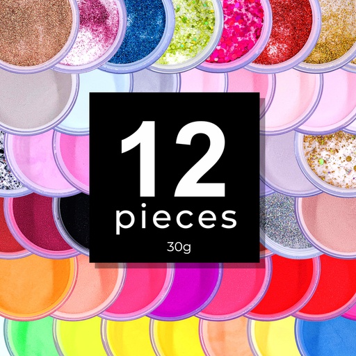 [6312001042502] Bling Girl Rose Gold Acrylic Powder Set 30g*12 pieces [6029] BUY 12 GET 12 FREE