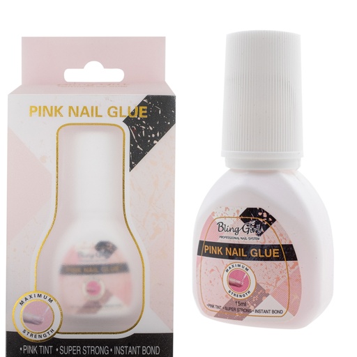 [6342108140238] Bling Girl Super Strong Pink Nail Glue [4365]
