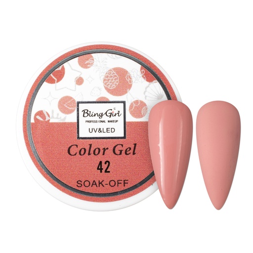 [6342108451832] Bling Girl UV &amp; LED 2 IN 1 Colour and Art Gel Soak-Off #042 [1459]