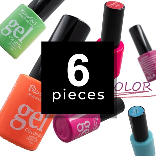 Smalto Soak Off UV/LED Gel 10ml*6pieces [1288] BUY 6 GET 6 FREE