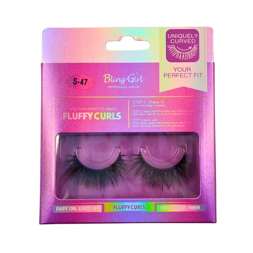 [6612209871196] Bling Girl Fluffy Curl Lashes  [ S23MP81 ]