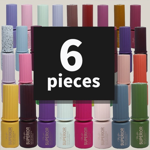 [6342306550396] Superior Salon-Quality Nail Gel 18ml*6pieces - GET 4 FREE [R23SET02]