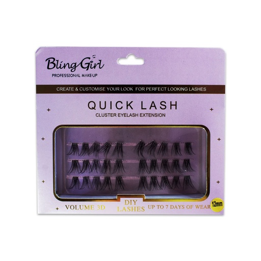[6612209873282] Blinggirl Professional Make up QUICK LASH (cluster eyelash extension) [ R2311P11 ]