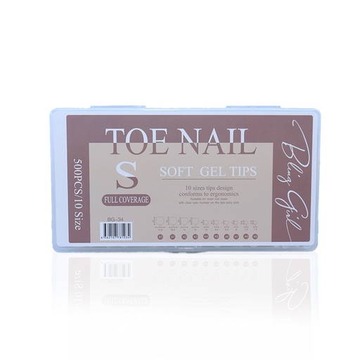 [6362107781065] BLING GIRL SOUARE SOFT GEL TIPS HALF TIP #007[R2402P36]